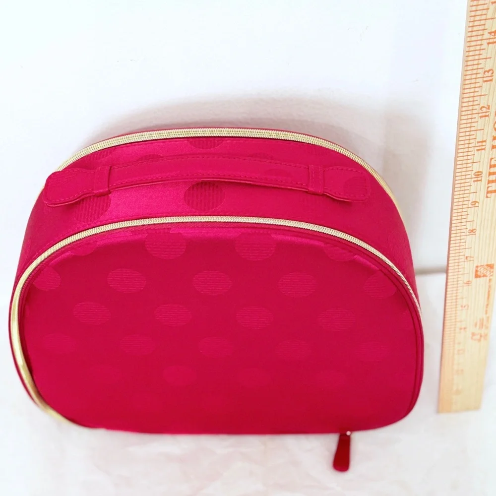 Estée Lauder Travel Make-up Cosmetic Bag Case Red Polka Dot NEW